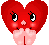 Gif animé coeur timide